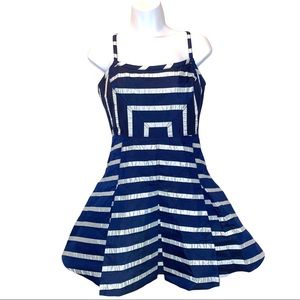 Tracy Reese flare mini sun dress with organza slip